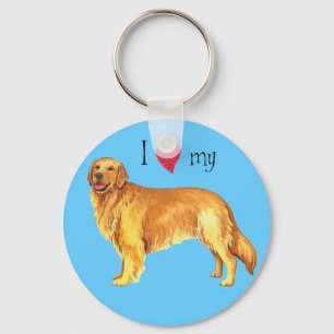 I Love my Golden Retriever Schlüsselanhänger