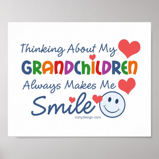 I Love My Grandchildren Poster (Vorne)