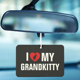 I Love My Grandkitty Cat Lover Grandparent car  Autolufterfrischer