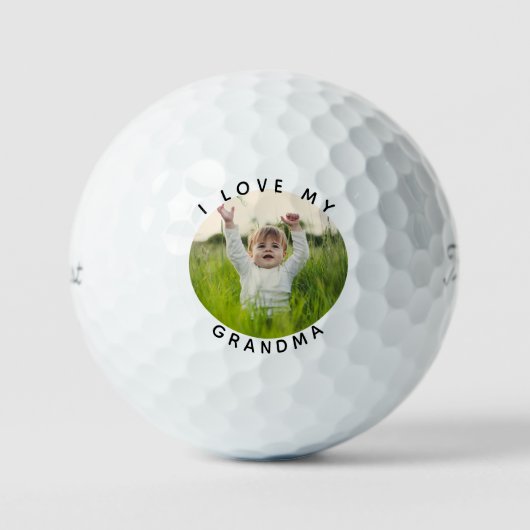 I love My Grandma Grandchild Photo Titleist Golfball (Vorderseite)