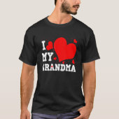 I Love My Grandma Valentines Day Family Matching G T-Shirt (Vorderseite)