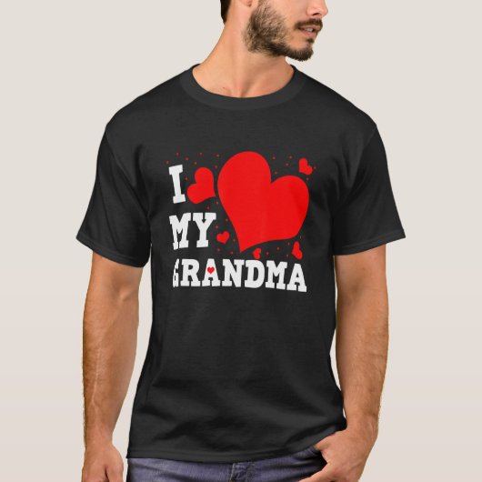 I Love My Grandma Valentines Day Family Matching G T-Shirt (Vorderseite)