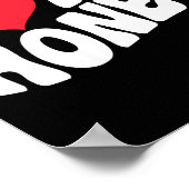 I Love My Honey Funny Says In Love (back Print)  Poster (Ecke)