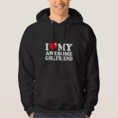 I Love My Hot Girlfriend Red Heart 1 Hoodie (Vorderseite)