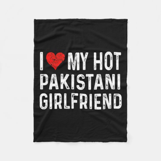 I Love My Hot Pakistani Girlfriend - Heart - Pakis Fleecedecke (Vorderseite)