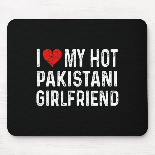 I Love My Hot Pakistani Girlfriend - Heart - Pakis Mousepad (Vorne)
