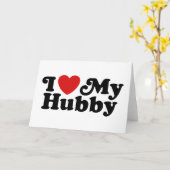 I Love My Hubby Karte (Gelbe Blume)