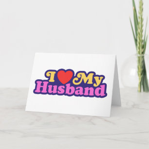 I Love My Husband Feiertagskarte