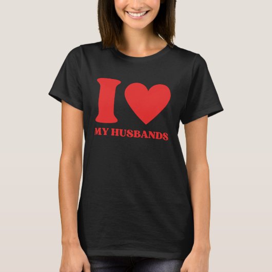 I Love My Husbands I Heart My Husbands Valentines T-Shirt (Vorderseite)