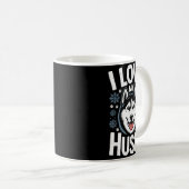 I Love My Husky - Saying Siberian Puppy Animal Paw Kaffeetasse (VorderseiteRechts)