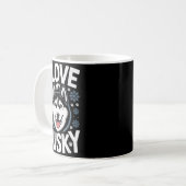I Love My Husky - Saying Siberian Puppy Animal Paw Kaffeetasse (Vorderseite Links)