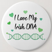 I Love My Irish DNA Shamrock Button                (Vorderseite)