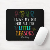 I Love My Job For All The Little Reasons Lunch Lad Mousepad (Mit Mouse)