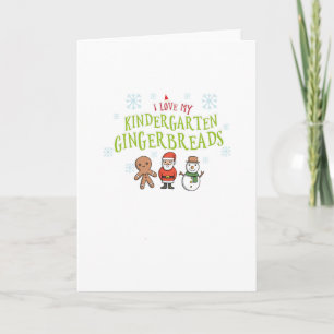 I Love My Kindergarten Teachers Christmas Feiertagskarte
