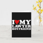 I Love My Lawyer Boyfriend Bf Valentines Day Women Karte (Gelbe Blume)