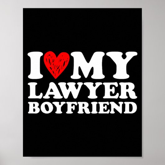 I Love My Lawyer Boyfriend Bf Valentines Day Women Poster (Vorne)