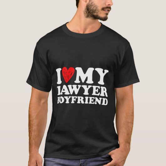 I Love My Lawyer Boyfriend Bf Valentines Day Women T-Shirt (Vorderseite)