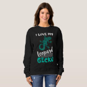 I Love My Leopard Gecko Lizard  Reptile Sweatshirt (Vorne ganz)