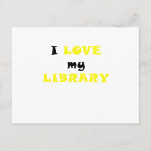 I Love my Library Postkarte