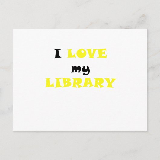 I Love my Library Postkarte (Vorderseite)