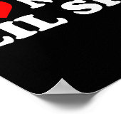 I Love My Lil Sis Red Heart Poster (Ecke)