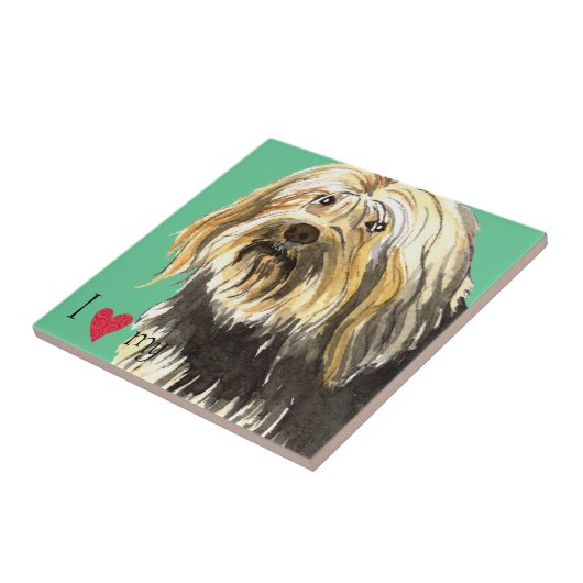 I Love my Lowchen Fliese (Seite)