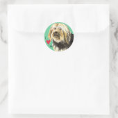 I Love my Lowchen Runder Aufkleber (Tasche)
