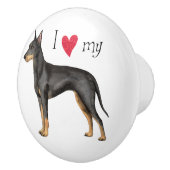 I love my Manchester Terrier Keramikknauf (Rechts)
