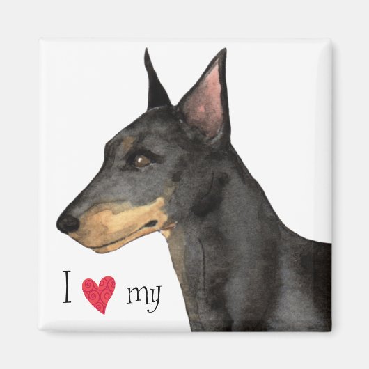 I love my Manchester Terrier Magnet (Vorne)