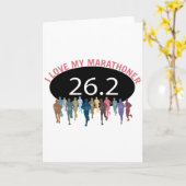 I love my Marathoner Karte (Gelbe Blume)