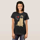 I Love My Mastiff Dog Raglan Baseball T-Shirt (Vorne ganz)