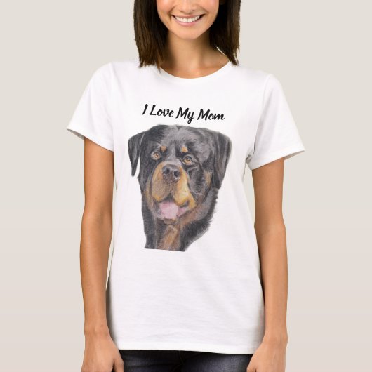I Love My Mom T-shirt  Rottweiler  (Vorderseite)