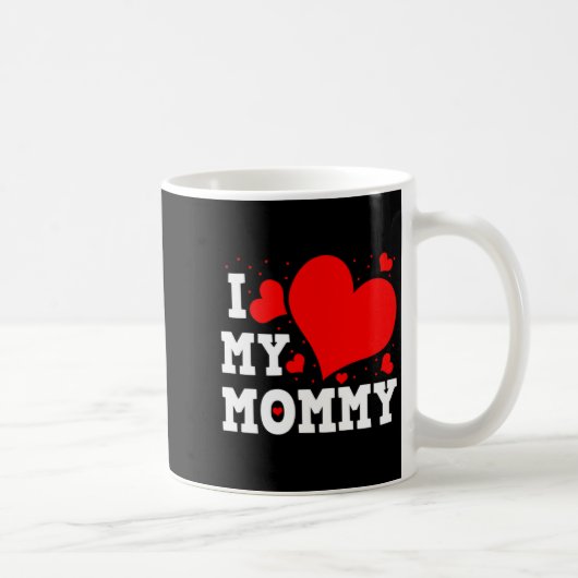 I Love My Mommy Valentines Day Family Matching Gro Kaffeetasse (Rechts)