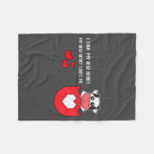 I Love My New Heart Loves Me Heart Health Cardiacs Fleecedecke (Vorderseite (Horizontal))