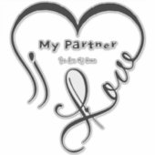 I Love My Partner - You Are My Home Throw Pillow Aufkleber (Vorderseite)