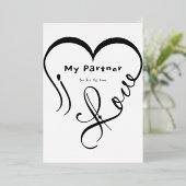 I Love My Partner - You Are My Home Throw Pillow Folieneinladung (Stehend vorne)