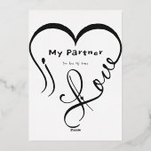 I Love My Partner - You Are My Home Throw Pillow Folieneinladung (Rückseite)