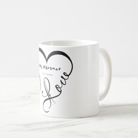 I Love My Partner - You Are My Home Throw Pillow Kaffeetasse (VorderseiteRechts)