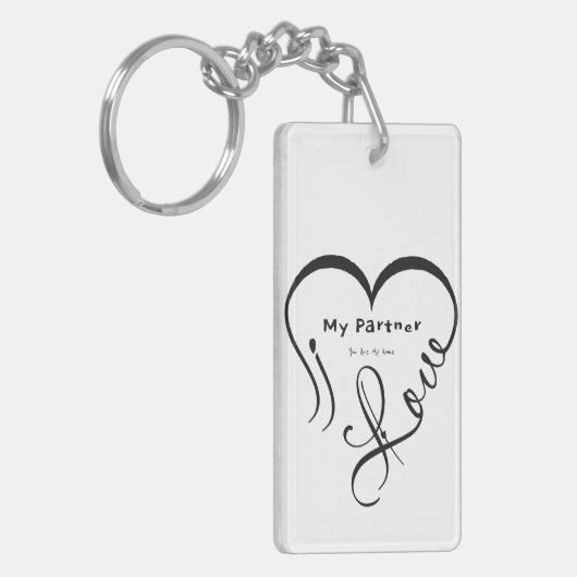 I Love My Partner - You Are My Home Throw Pillow Schlüsselanhänger (Vorderseite links)