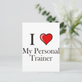 I love my Personal Trainer Postkarte (Stehend Vorderseite)