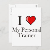 I love my Personal Trainer Postkarte (Vorne/Hinten)