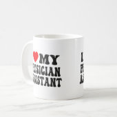 I Love My Physician Assistant Funny Valentine Red  Kaffeetasse (Vorderseite Links)