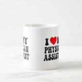 I Love My Physician Assistant Funny Valentine Red  Kaffeetasse (Mittel)