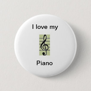 I love my, Piano Button