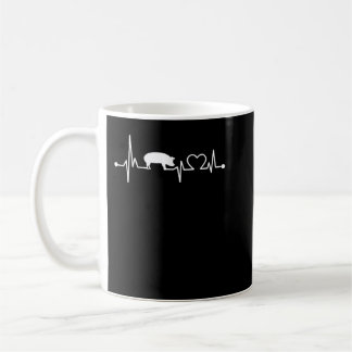I Love My Pig Heart Valve EKG Heartbeat  Funny Gif Kaffeetasse