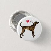 I Love my Plott Hound Button (Vorne & Hinten)