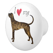 I Love my Plott Hound Keramikknauf (Rechts)