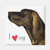 I Love my Plott Hound Magnet (Vorne)