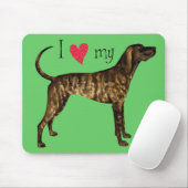 I Love my Plott Hound Mousepad (Mit Mouse)
