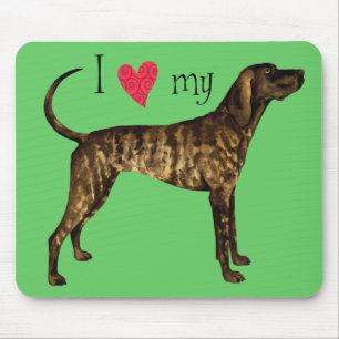 I Love my Plott Hound Mousepad